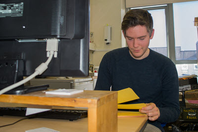 Matthew Arnold digitising the Crab Atlas Record Cards