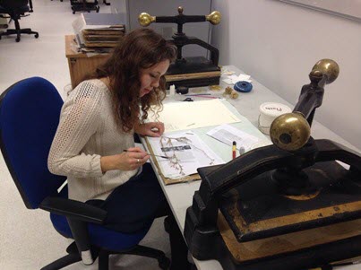 Sally curating plant specimens to become part of the British and Irish Herbarium