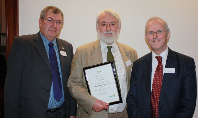 Jim, Sam Berry and Sir Neil Chalmers as Sam receives Honorary Membership in 2009