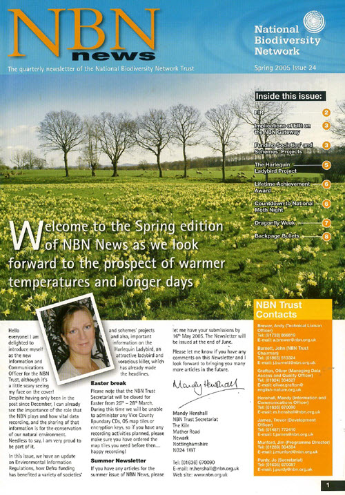 Spring 2005, featuring the new Comms Officer!