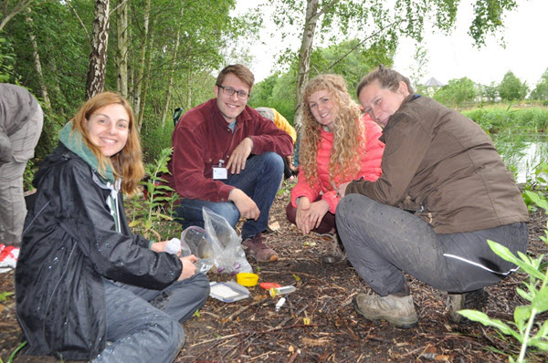 Emma Sherlock, Curator of Earthworms, along with ID trainers Mike and Katie and ID Trainers Project Manager, Stephanie West