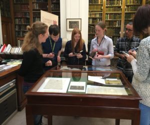 Visit to The Linnean Society-Joe Beale, Nicola Lowndes, Sophie Trice, Jaswinder Bopari and Krisztina Fekete (from second L-R in photo)