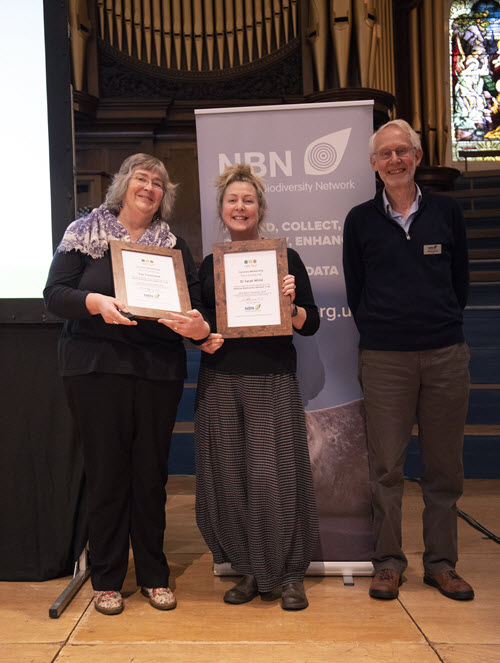 Sarah Whild and Sue Townsend receive Honorary Membership from Michael Hassell