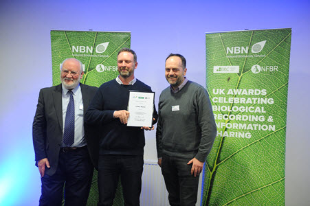 Roy Tapping (centre) and Adam Rowe (right) receiving their award from Graham Walley