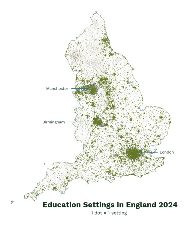 Potential reach and connectivity of the Nature Park. Map created by Esri UK. Source is Office for National Statistics licensed under the Open Government Licence v.3.0. Contains OS data © Crown copyright 