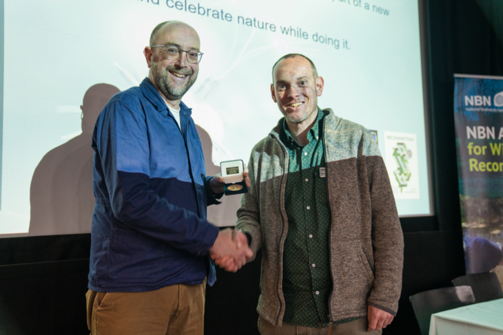 Professor Miles Richardson receiving the Sir John Burnett Memorial Medal