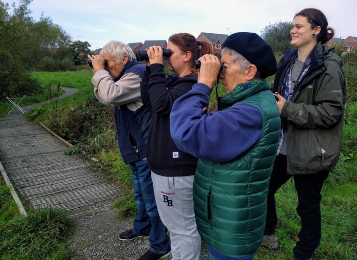 Bird survey in Penparcau, Aberystwyth © Chloe Griffiths