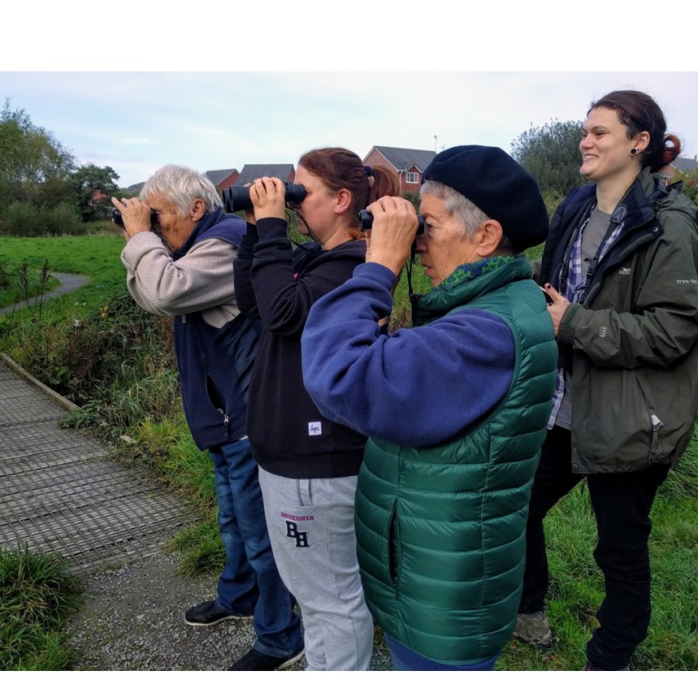 Bird survey in Penparcau, Aberystwyth © Chloe Griffiths